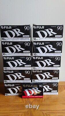 100 Fuji DR 90 Normal Bias Audio Blank Cassette Tape Extra Slim Case Type 1