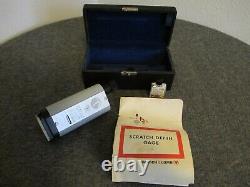 1966 BAUSCH & LOMB SCRATCH DEPTH GAGE MACHINIST #-33-19-14 WithCASE & PAPERS-WORKS