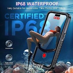 2023 iPhone 15 Pro Max Case Waterproof Builtin Screen Protector IP68 Cover BLACK