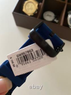 Brand New Guess Blue Black Silicone Watch Gw0579g3