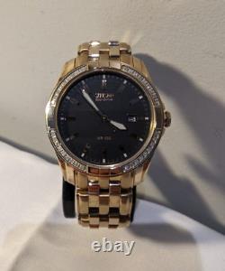 Citizen Eco-drive Diamond Accent Rose Gold Men's Watch New Bm6814-58e