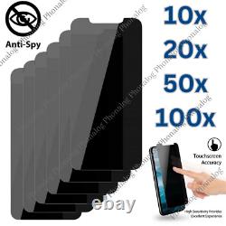 For iPhone 14 13 12 11 15 Max X XR 8 Privacy Tempered Glass Screen Protector Lot
