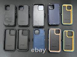 Lot of 10 Otterbox Defender/Defender PRO Rugged iPhone Cases 12/13/14 Pro Max