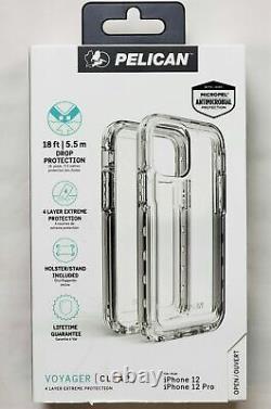 Lots of 25 Pelican Voyager Case + Holster iPhone 12 / 12 Pro Clear