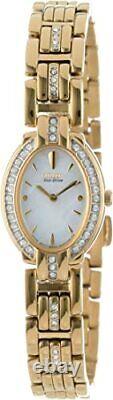NEW Citizen Womens Eco-Drive EW8722-59D Gold Plated Metal Band MSRP $295