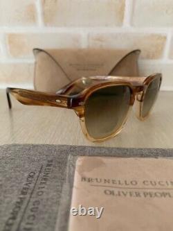 Oliver Peoples x Brunello Cucinelli Olive Smoke Sunglasses Griffo with wipe&case