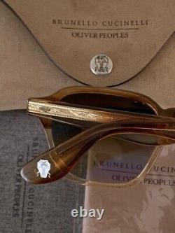 Oliver Peoples x Brunello Cucinelli Olive Smoke Sunglasses Griffo with wipe&case