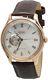 Orient Classic 43mm Rose Gold Stainless Steel Case, Brown Leather Strap