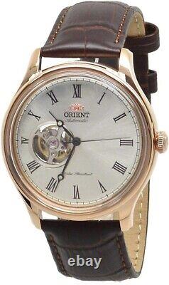 Orient Classic 43mm Rose Gold Stainless Steel Case, Brown Leather Strap