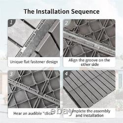 Patio Interlocking Deck Tiles, 12x12 36 Square Feet Total Composite Tile