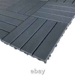 Patio Interlocking Deck Tiles, 12x12 36 Square Feet Total Composite Tile
