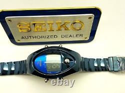 Pulsar By Seiko Spoon W170-4a20 Running 100m Stainless Digital Watch Pd5005