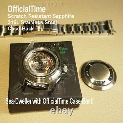Scratch Resistant Sapphire Perspective Case-Back for Rolex Sea-Dweller #16600