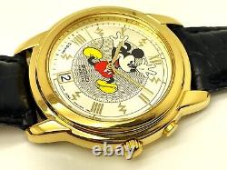 Seiko Men's Mickey Mouse Kinetic 5m42-0b49 Not-working Sample Watch Skh326