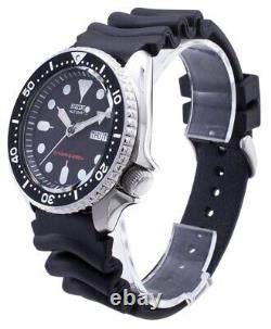 Seiko Sports Automatic Diver Black Dial SKX007K1 Rubber Men's Watch Case 42 mm