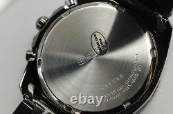 Top MINT Seiko SSC217P1 Chronograph Men's Solar Quart'z Black Watch From JAPAN