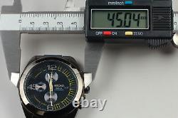 Top MINT Seiko SSC217P1 Chronograph Men's Solar Quart'z Black Watch From JAPAN