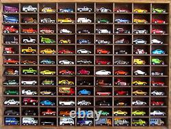 Wall Display for Matchbox/Hot Wheels 164 holds 108 cars Handmade, Walnut Stain